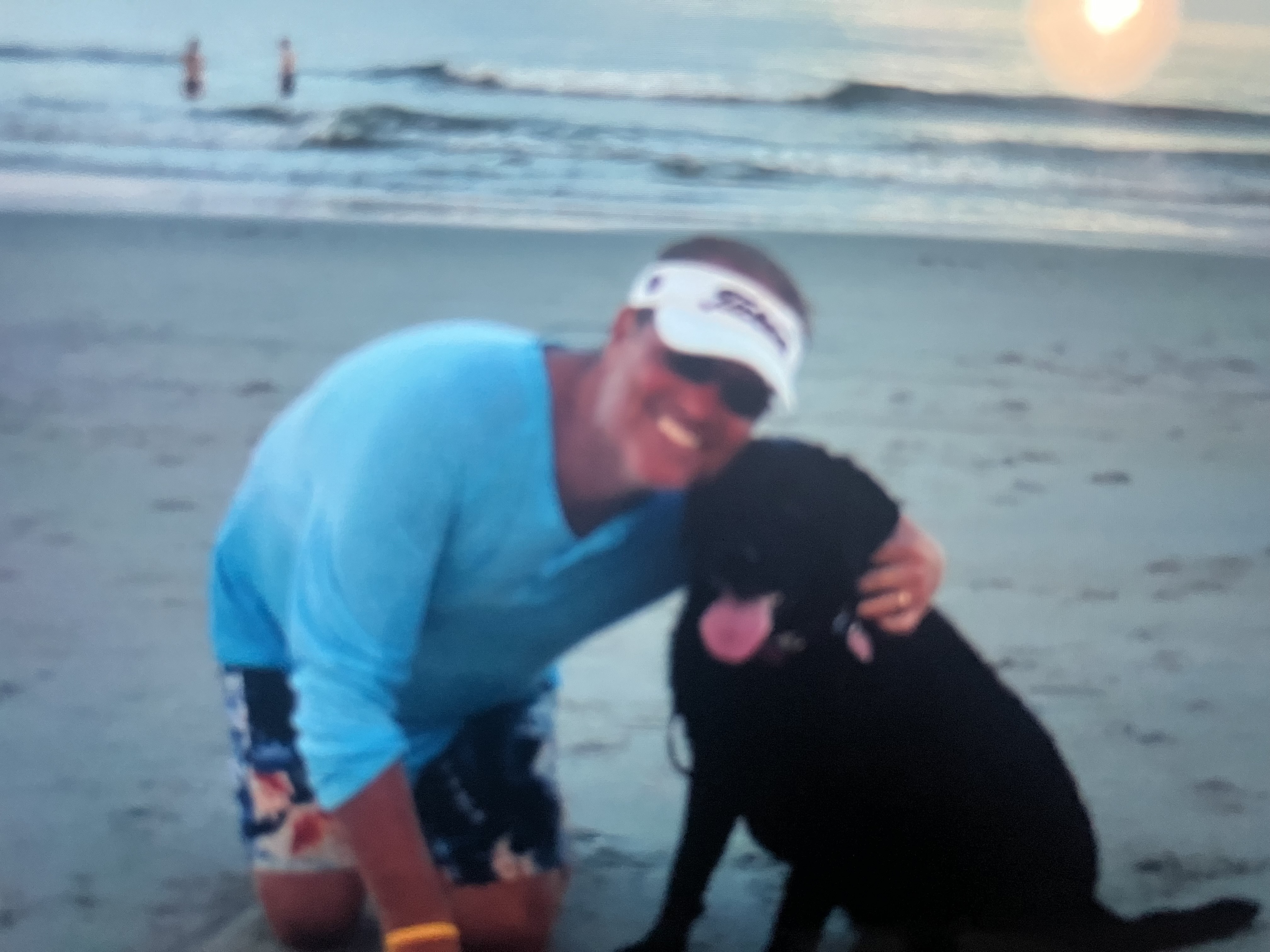 Cherie and Princess at the beach